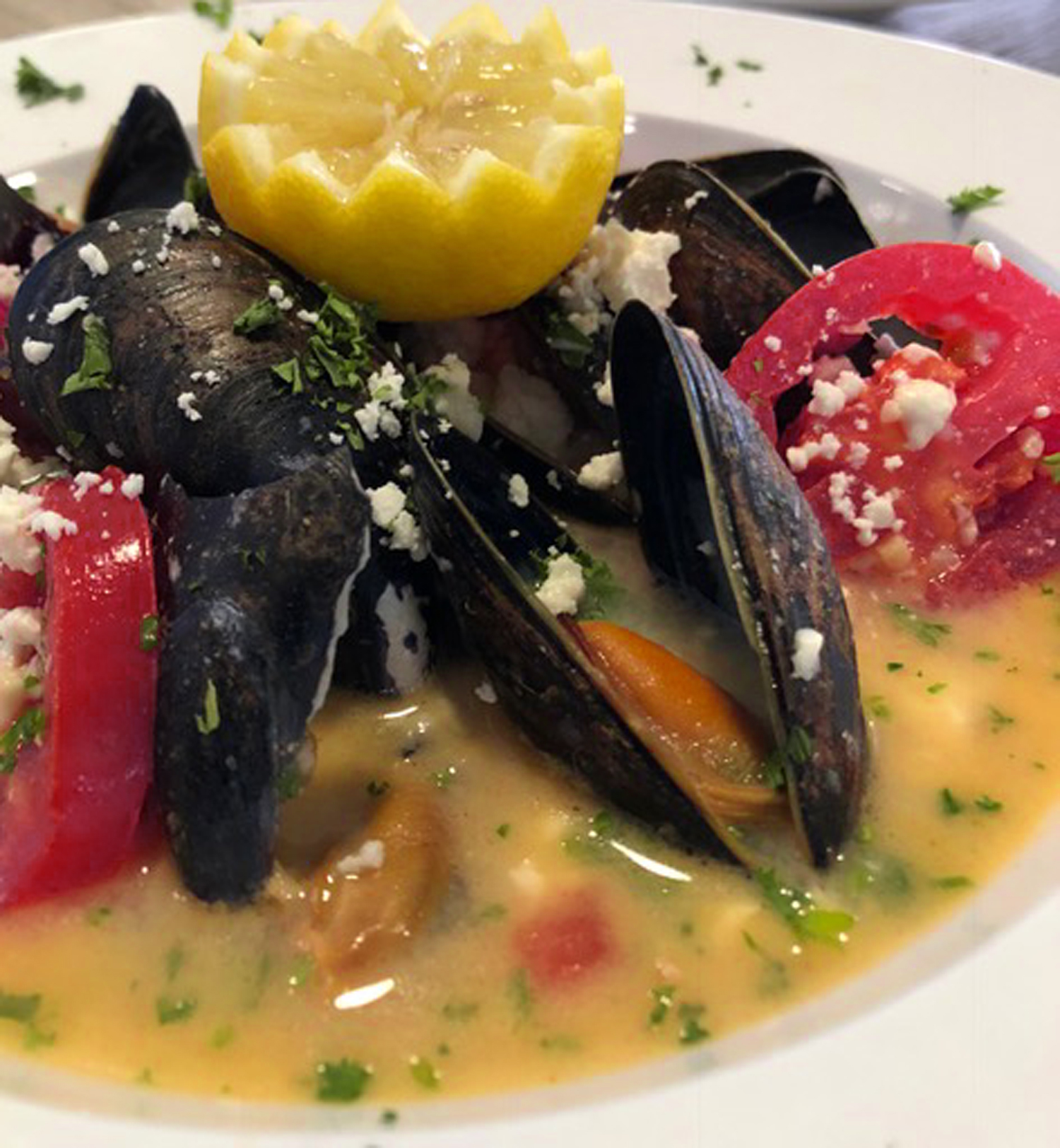 Mussels Feta Saganaki