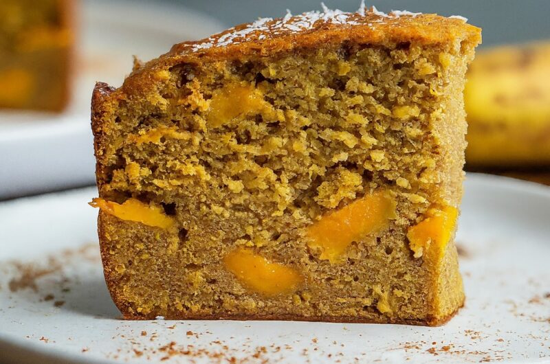 Gluten-Free Tropical Banana-Mango Pumpkin Spice Cake